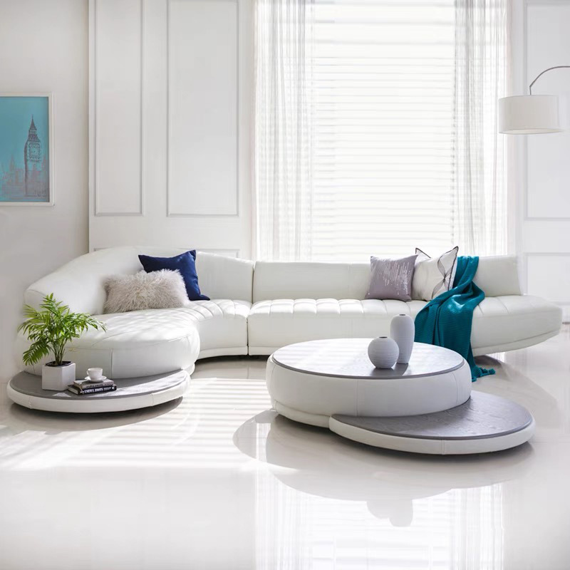 Office Furniture First - Итальянский кожаный диван-комбинация для гостиной в