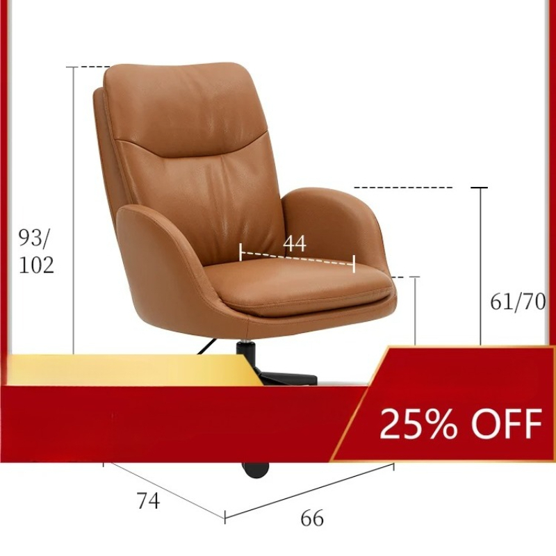 Office Furniture First - Простое офисное кресло из импортной натуральной