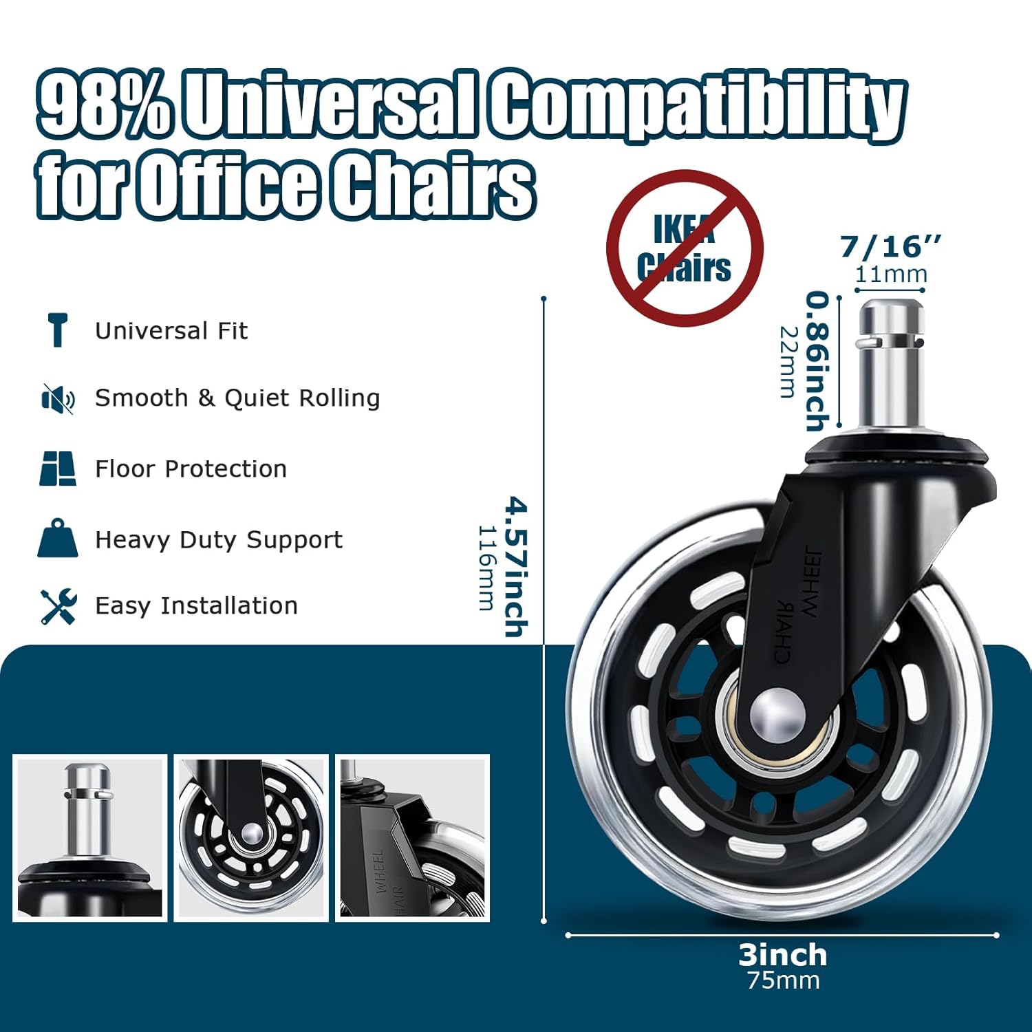 Комплект из 5 колесиков для оф – обзор и цена Office Furniture Group