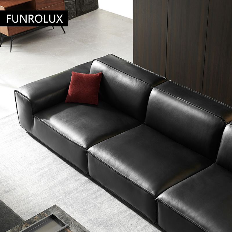 Большой черный диван из коровь – обзор и цена Office Furniture First