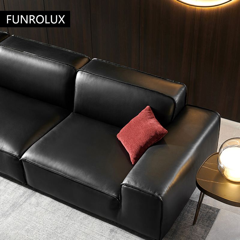 Большой черный диван из коровь – обзор и цена Office Furniture First